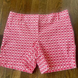 LOFT Pink Geo-Print Shorts